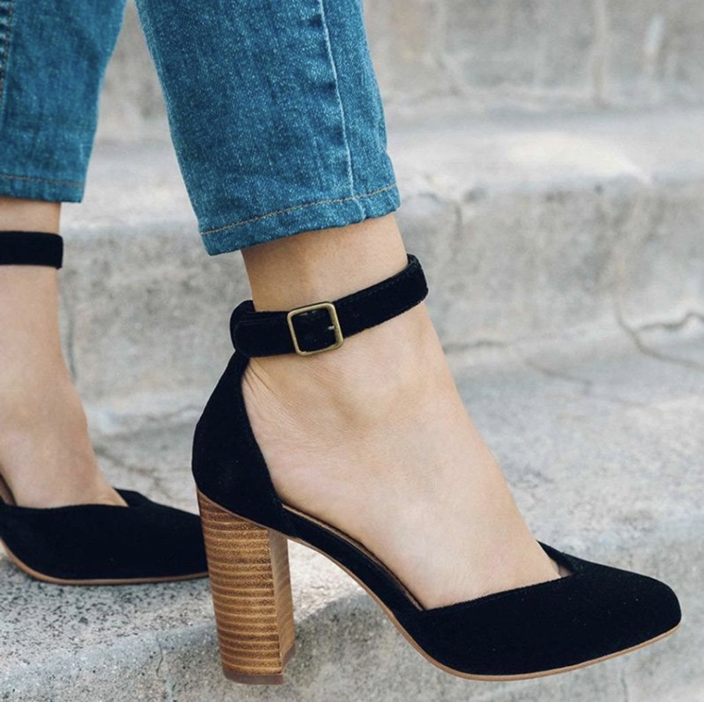 Soludos Collette Heel Velvet Black